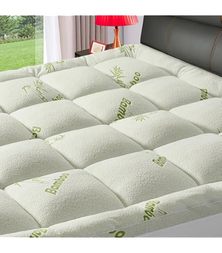 PATSBA Bamboo Extra Thick Twin Mattress Topper for Back Pain